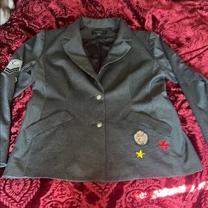 Laundry by Shelli Segal Striped Women's Pinstriped School Style Blazer L